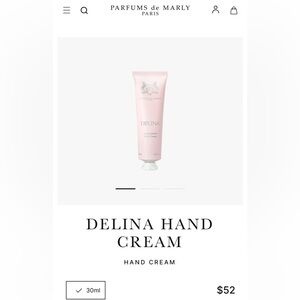 PARFUMS DE MARLY DELINA 1 OZ HAND CREAM “METAL TUBE” (BRAND NEW WITHOUT BOX)